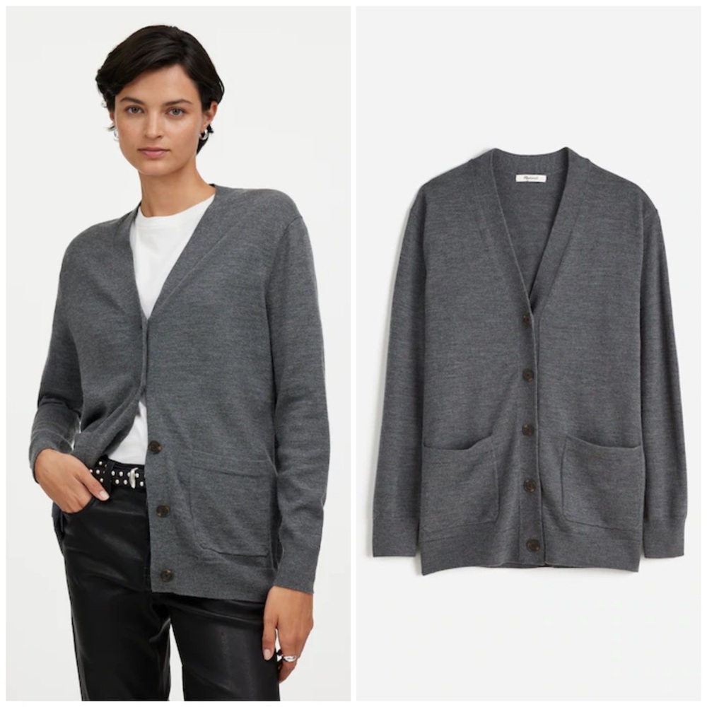 Madewell Merino Wool Boyfriend Cardigan